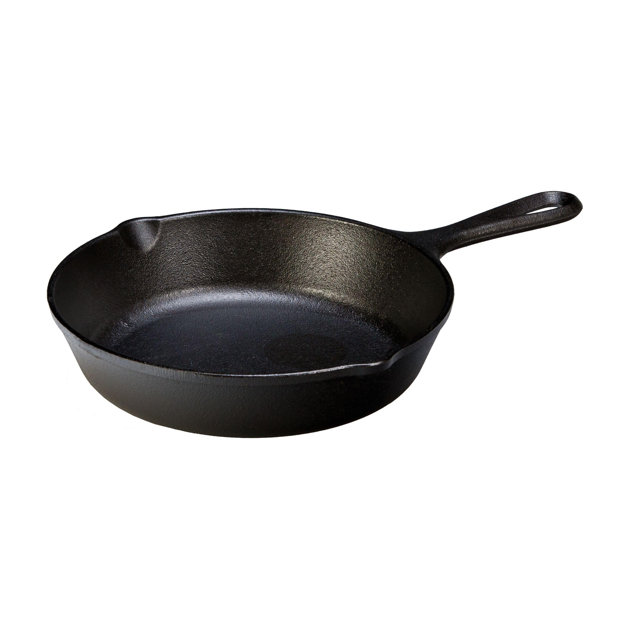 Lodge 8-Inch Pre-Seasoned Cast-Iron Skillet with Pouring Lips