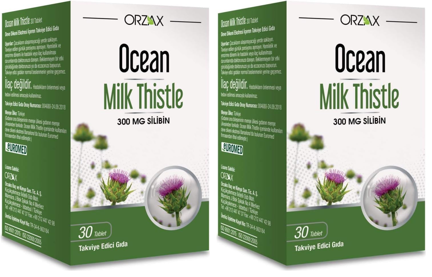 Ocean Milk Thistle 30 Tablet (2 paketi)