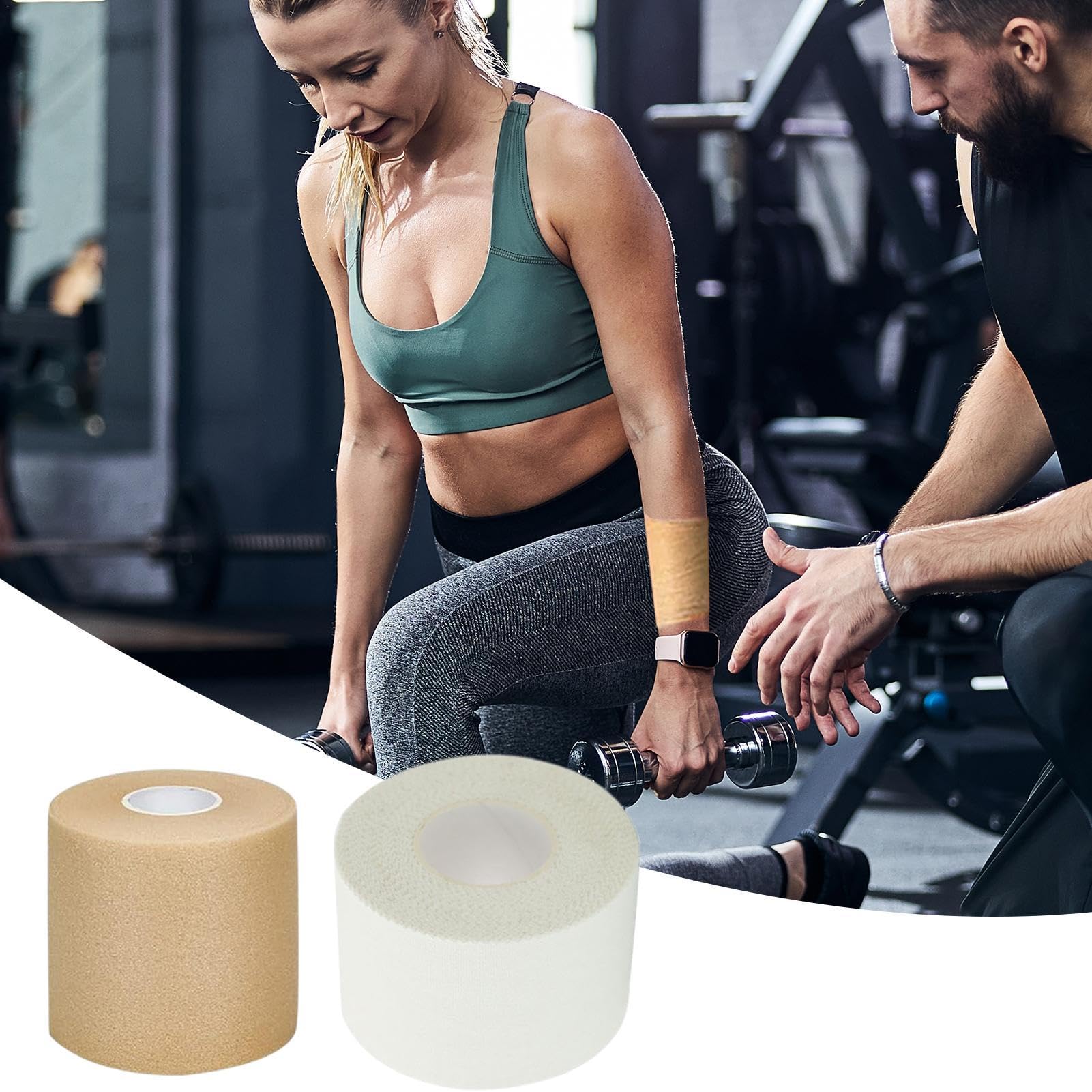 Athletic Sports Tape - 2 Rolls Injury Tape | Athletic Tape For Ankle Support | No-Sticky resiidue Wrist Ankle Tape | Adhesive Bandage Finger Tape | Wrists Elbow Knees Ankles Tape For Gymnastics Boxing