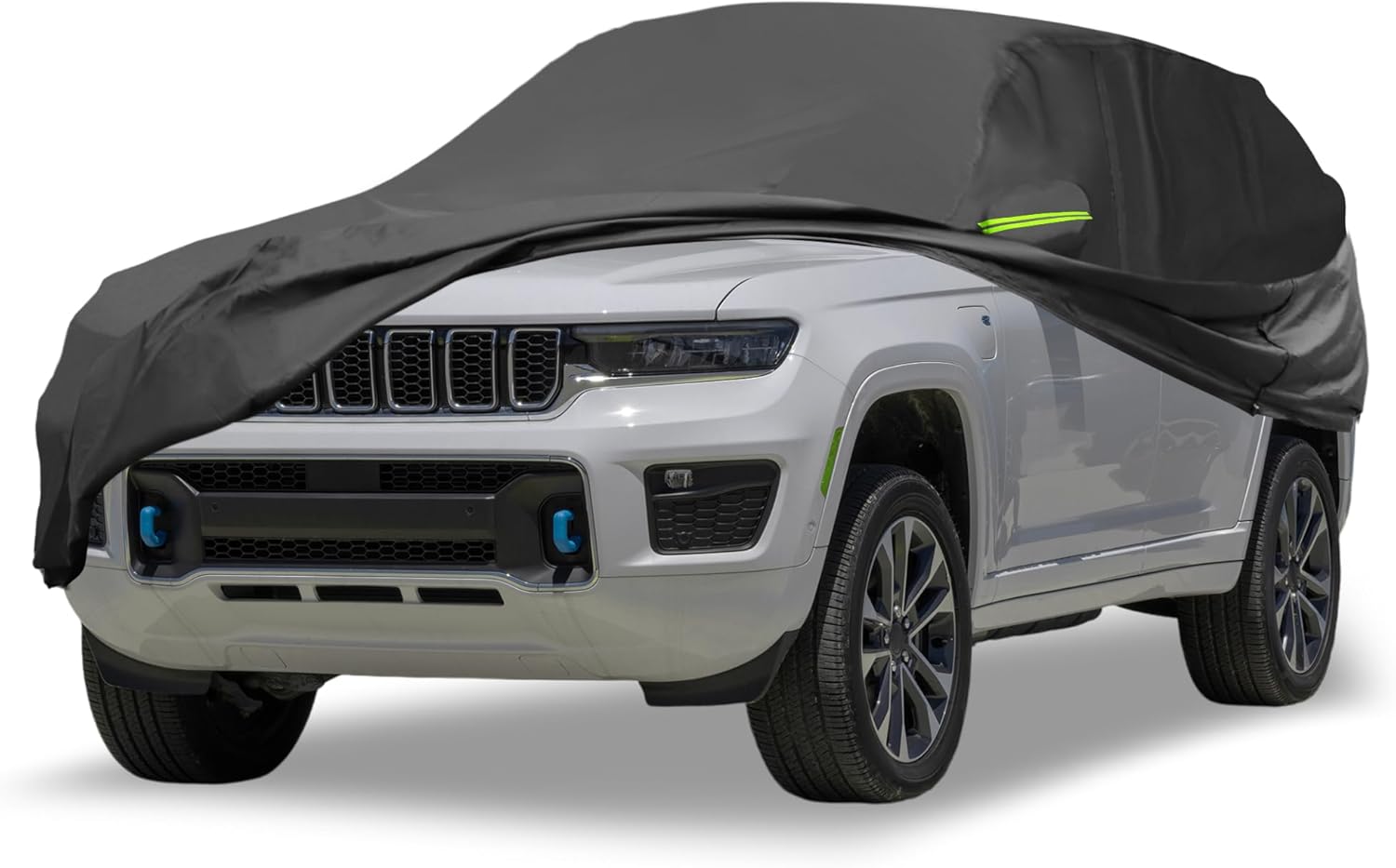 Car Cover Waterproof Custom Fit for Jeep Grand Cherokee 2002-2023 All Weather for Automobiles Outdoor Snow Sun Dust UV Protection Full Exterior Cover with Door Zipper