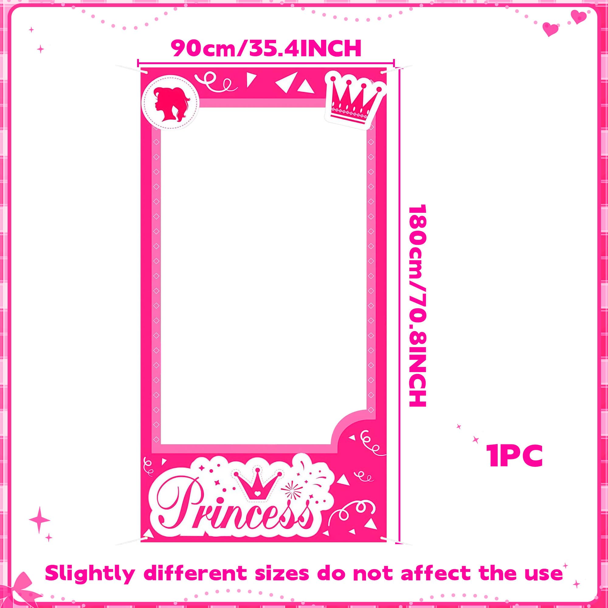 LaVenty Hot Pink Doll Compleanno Photo Booth Puntelli Sfondo Principessa Bambola Festa di Compleanno Forniture Come On Lets Go Decorazione Lets go Party Forniture