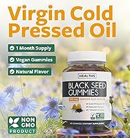 Vista 62 de Aceite de semilla negra – 180 cápsulas de cápsulas blandas (sin OMG y vegano) Premium prensado en frío Nigella Sativa que produce aceite de semilla