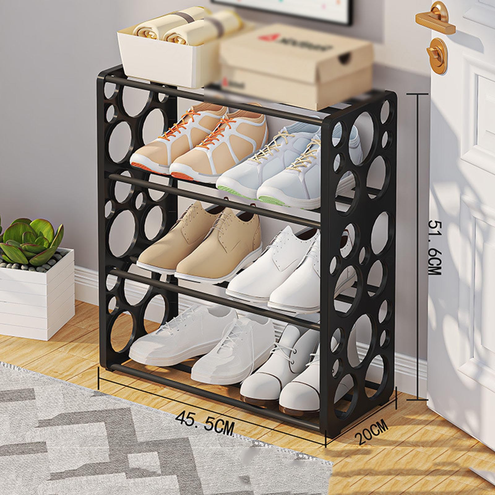 PopieL Splicing Haushaltsschuhregal, Kreatives Schuhregal, Einfach zu Montierender Schuhregal-Organizer für Schuhe, Stiefel, Absätze, Schuhregal für Eingangsbereich, Ecke, Tür,B