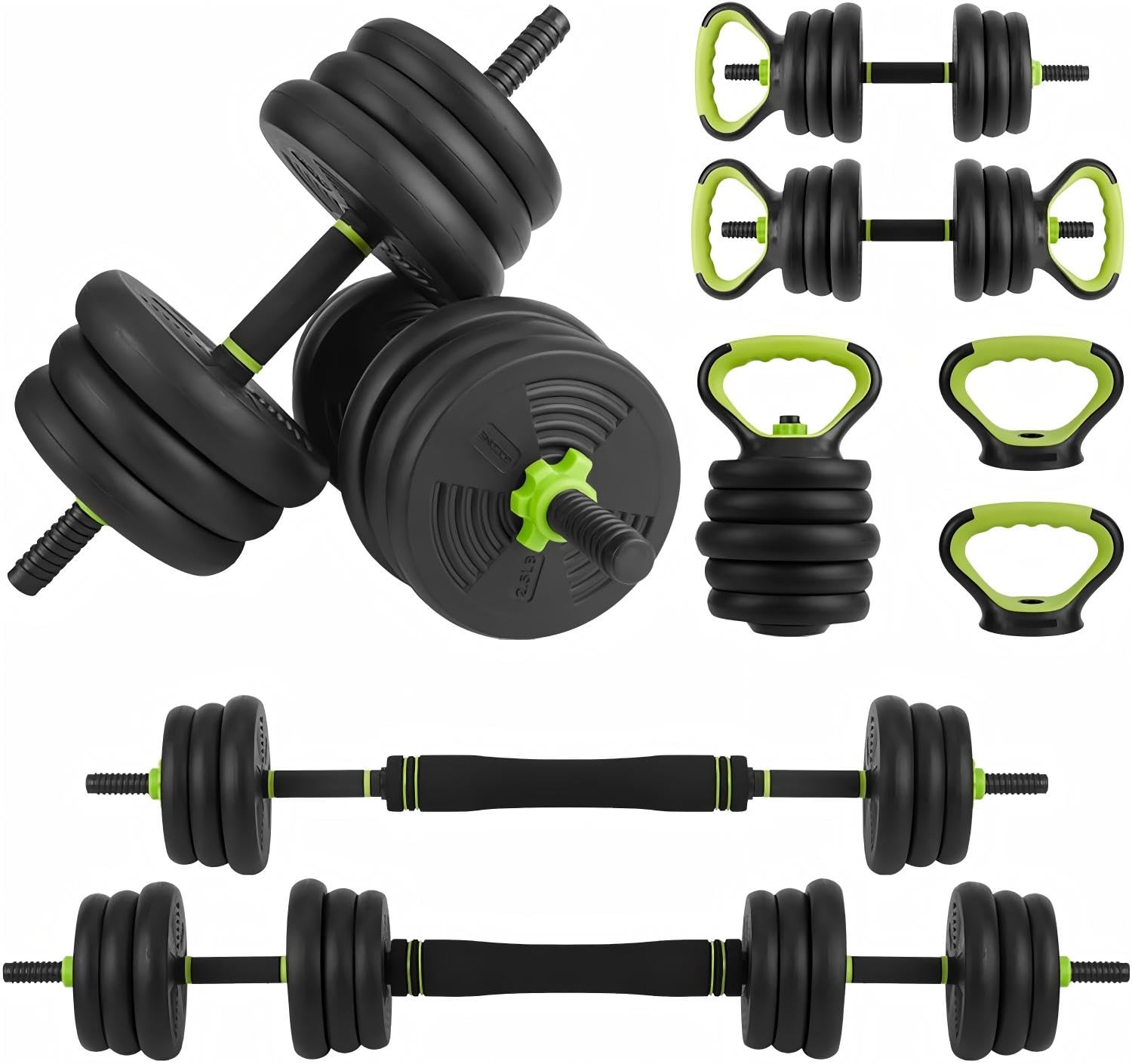 Adjustable Dumbbells, 44/66/88Lbs Free Weight Set with Connector, 4 In1 Weight Dumbbell Set Used As Kettlebells, Barbell, Push Up Stand, Fitness Exercise for Home Gym Suitable Men/Women