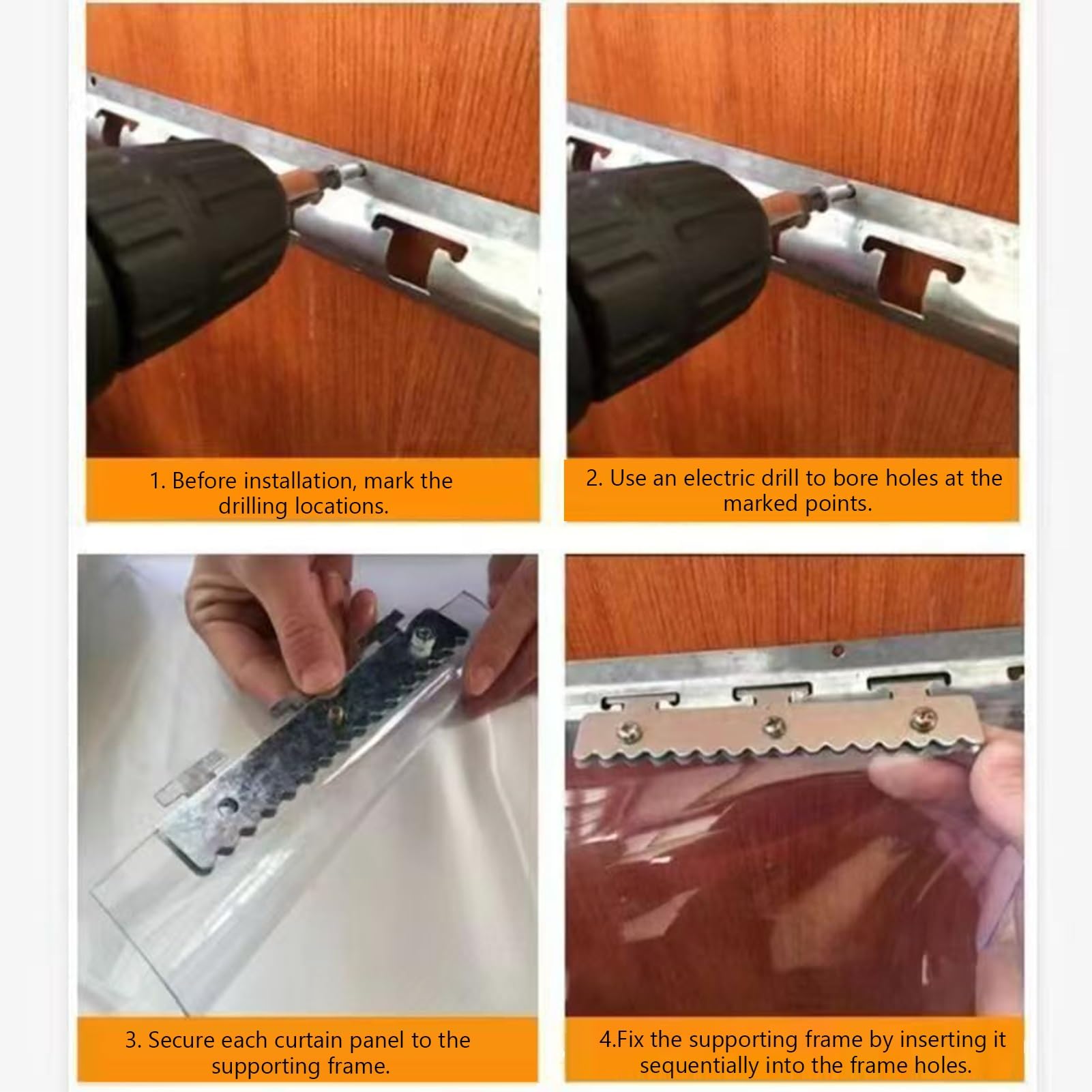 Plastiques Bande de Lamelle PVC Transparent Rideau Séparation Lisse et Résistant Industriel à Lanières Entrepôts Usines