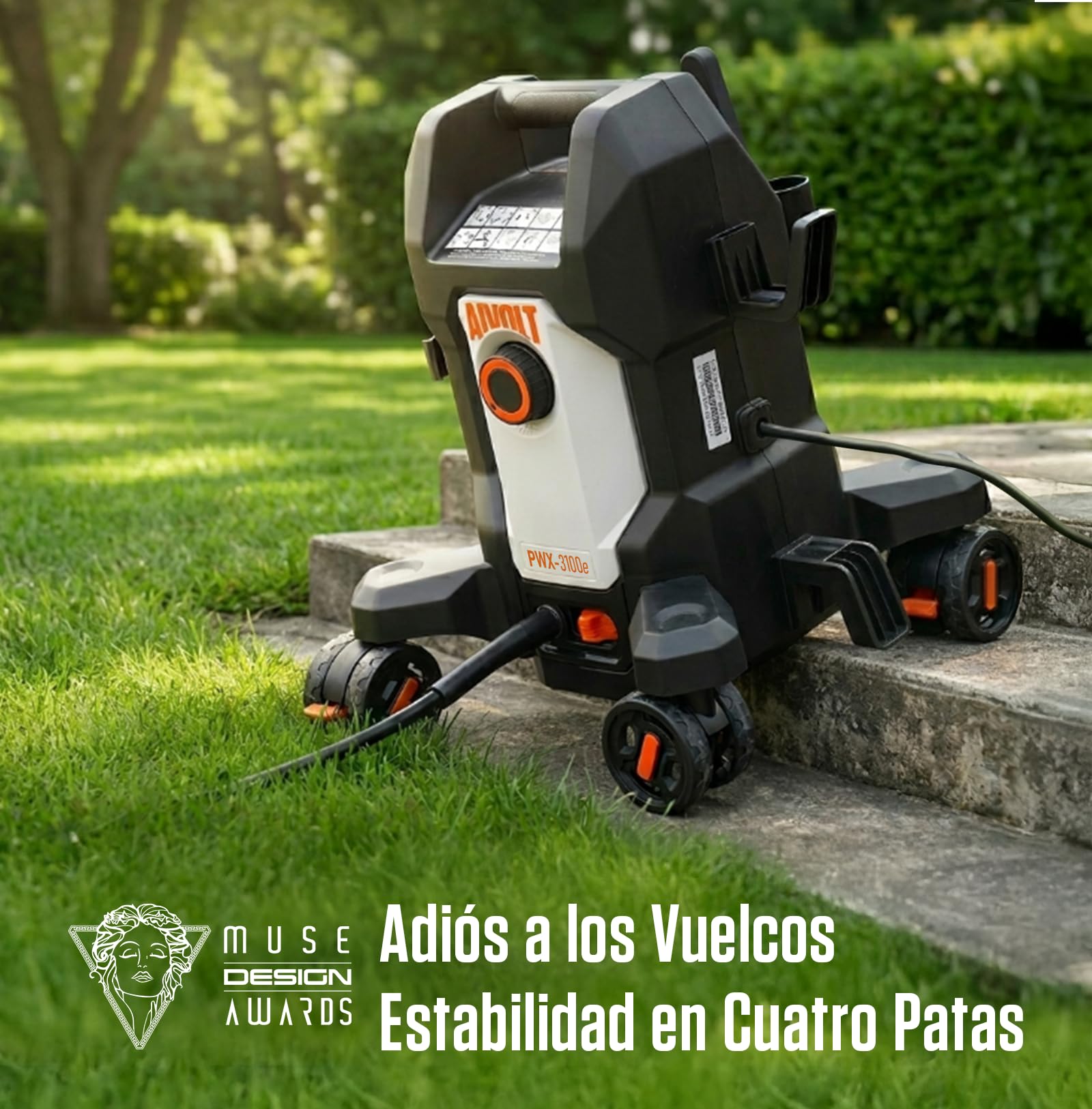 AIVOLT Hidrolimpiadora de Alta Presión 1800W, 170 Bares | con 5 Boquillas de Modos Diferentes y Manguera de 7,6 Metros, Caudal Máx 360 L/H, para Hogar, Suelo, Cristales y Coche ect.