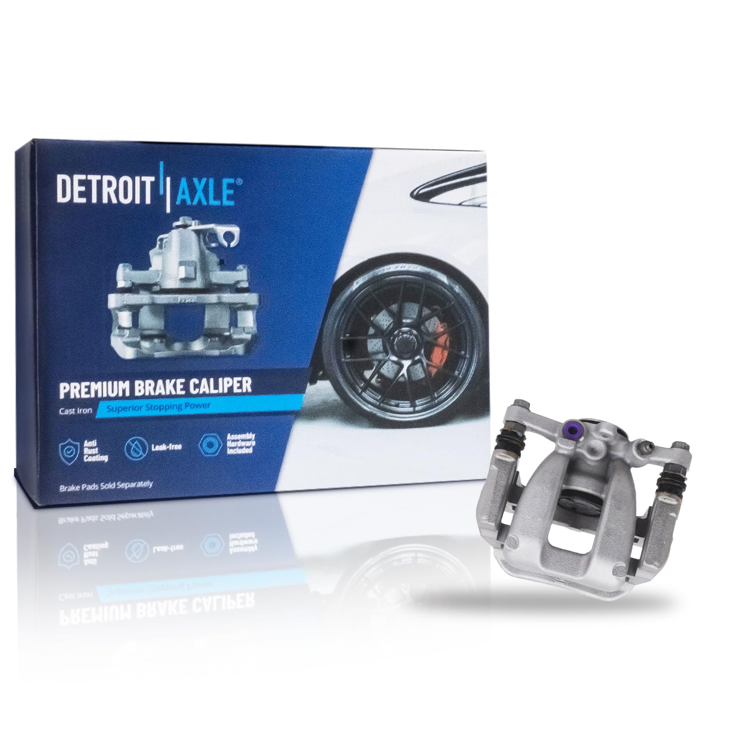 Detroit Axle - Rear Right Brake Caliper w/Bracket Replacement for 2017-2020