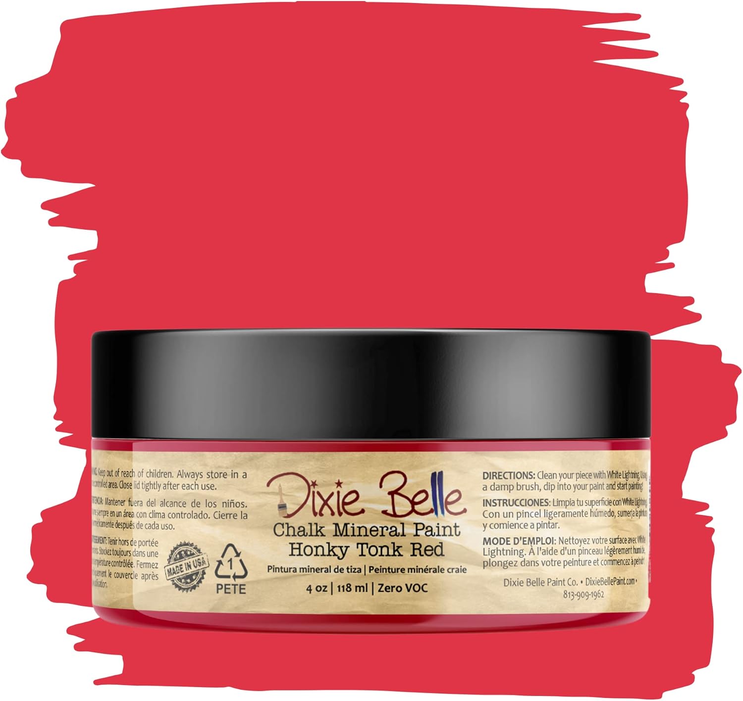 Dixie Belle Paint Company Chalk Finish Furniture Paint Honky Tonk Red