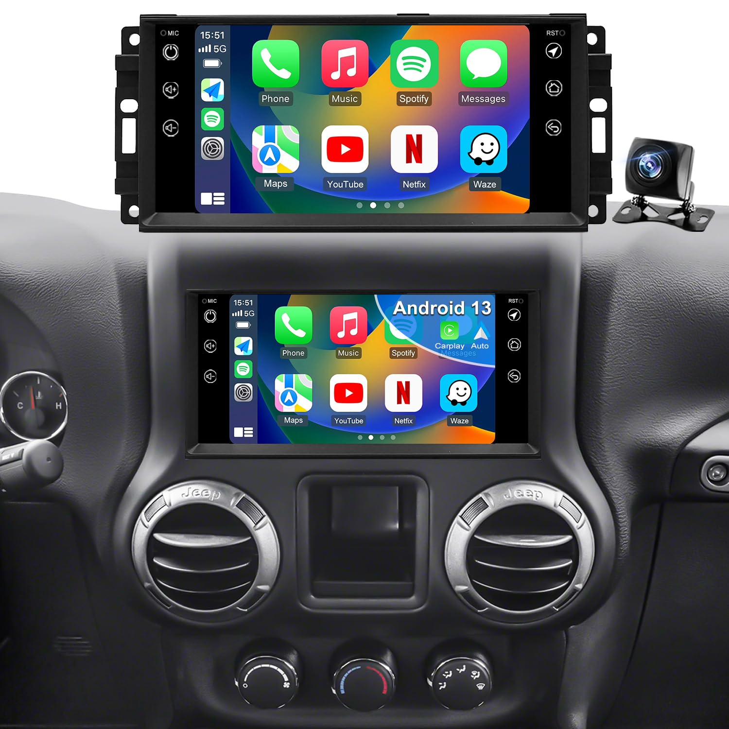 Amazon.com: 5GWifi Upgrade Android Car Radio for Jeep Wrangler JK