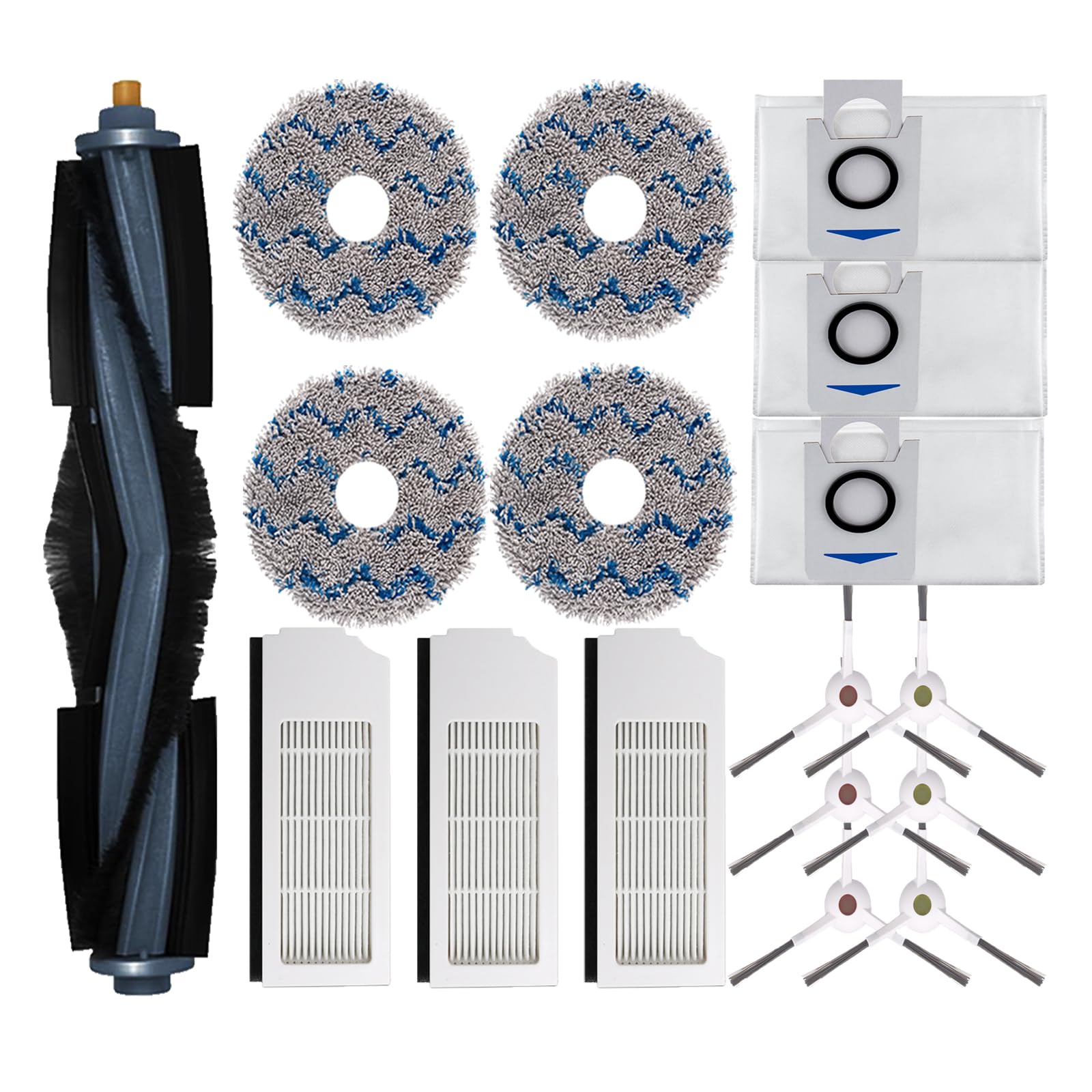 YERXPAFTReplacement Parts for Ecovacs DEEBOT X1 Omni / T10 Omni Robot Vacuum Main Side Brush Filter Mop Pad Dust Bag Accessories