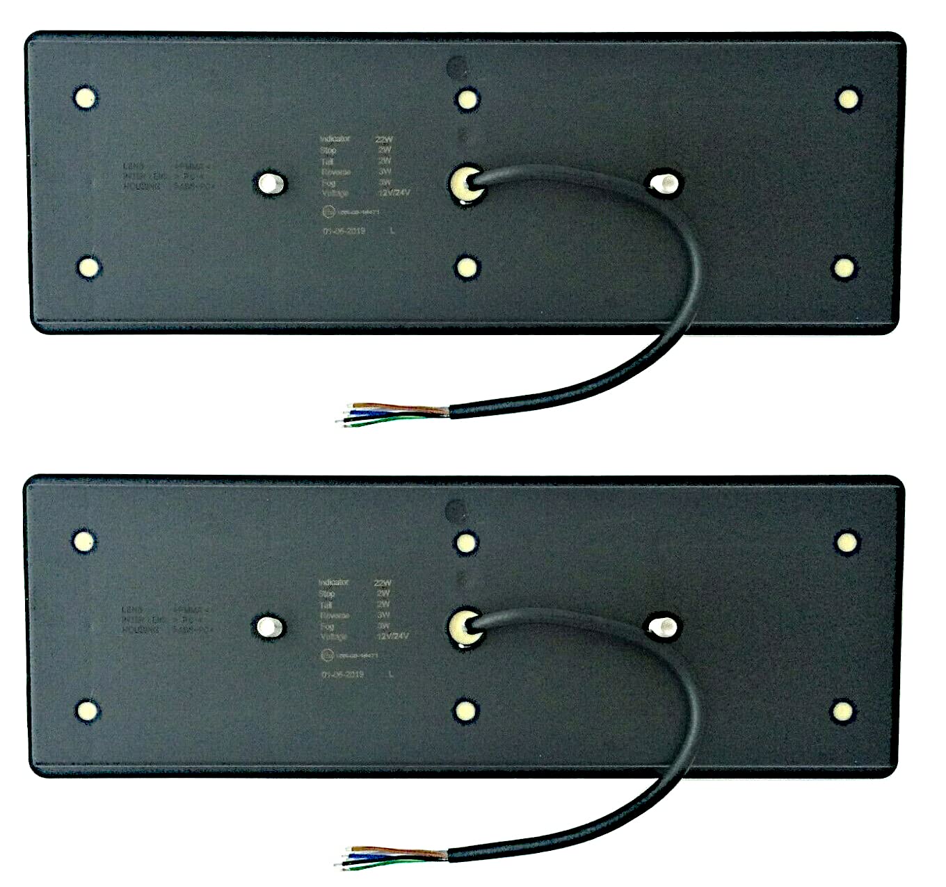 LED Rückleuchten Set 12V 24V mit Neon-Effekt 96/106 LED – 2x Rücklicht für LKW Schlepper Traktor Bagger – E9, Kombileuchte mit Rückfahrlicht & Nebelschluss (96 LED - Neon-Effekt-Licht)