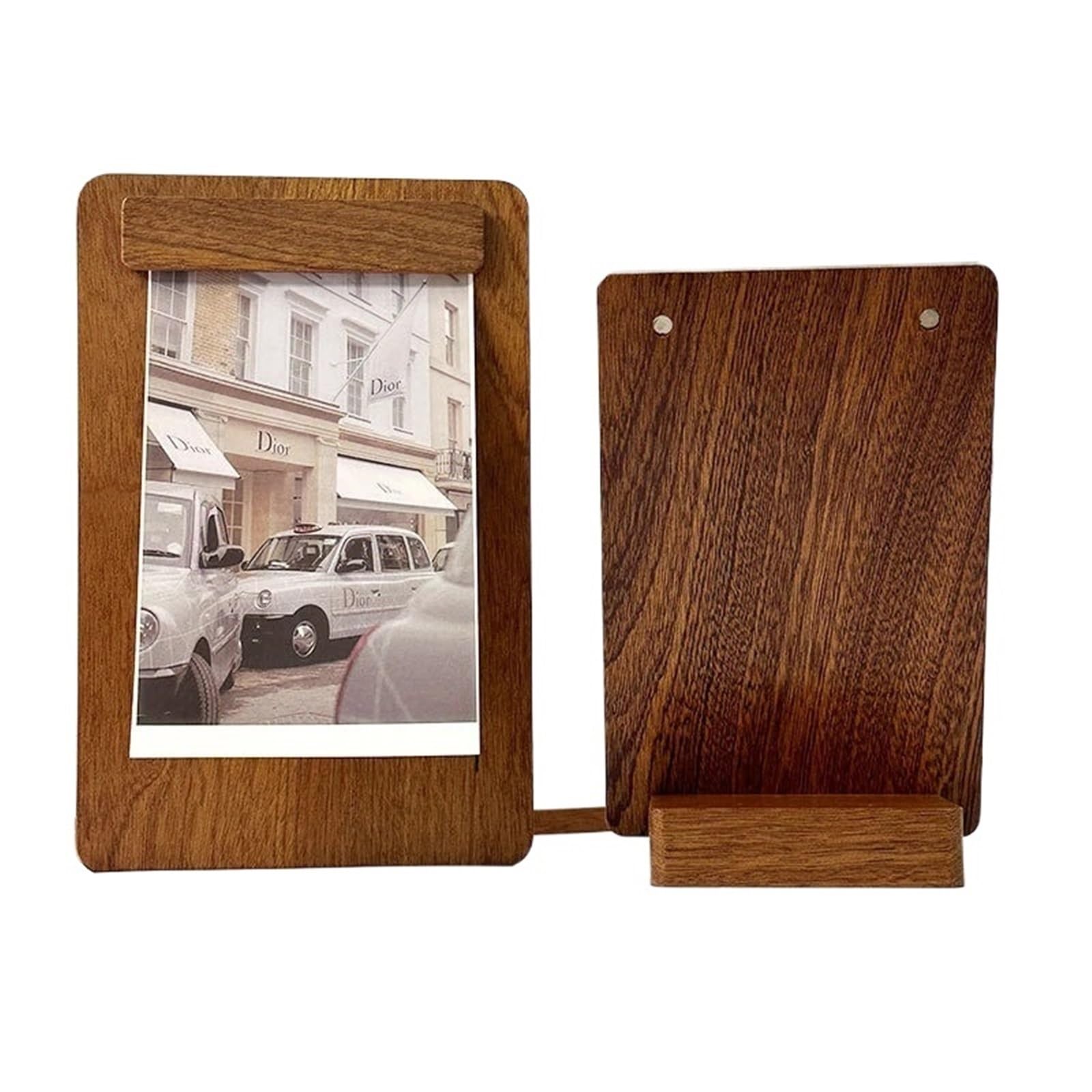 Klemmbrett aus Holz Massivholz Klemmmappe für A4 Schreibblock, Vintage Design, ideal für Café und Restaurant-Menüs, langlebig und stilvoll