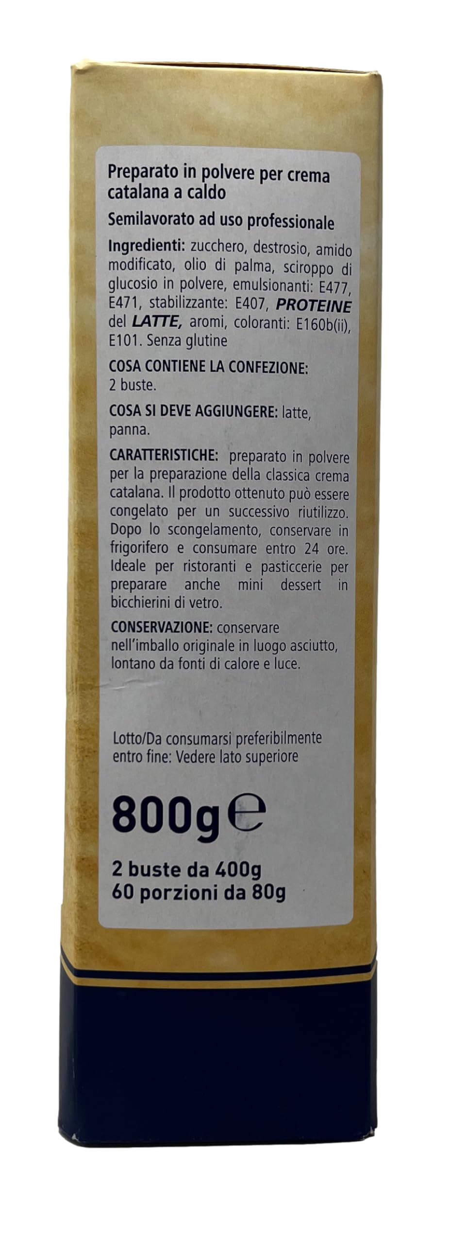 Preparato Professionale per CREMA CATALANA 800 Grammi -My Chef-