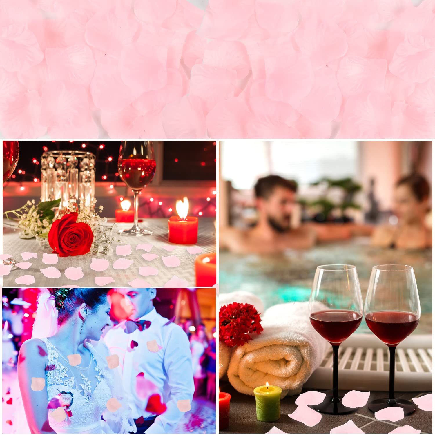 YSTrillion 1500 Pezzi Petali di Rosa Artificiali,Petali di Rosa Finti per Matrimonio,Proposta di Matrimonio,San Valentine,Compleanno Decorazioni(rosso