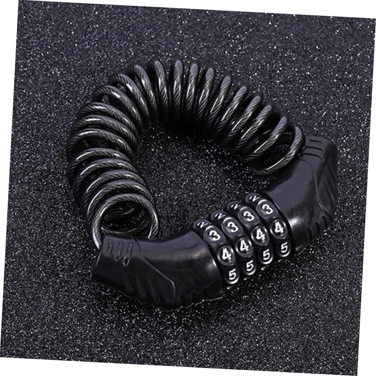 HEMOTON 2Pcs Portable Theft Bike Lock Password Protected Steel Wire Cable Lock for Bicycles Durable for Helmets and Security Needs