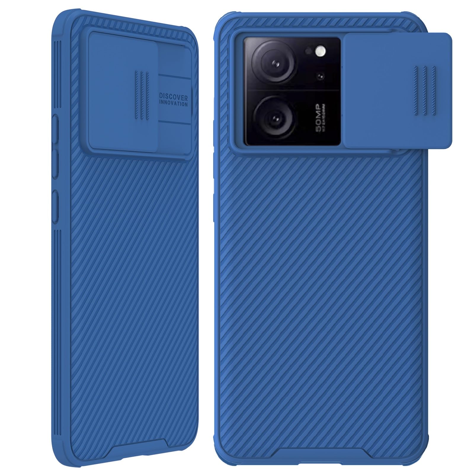 Shockproof Case For Xiaomi Mi 13T / 13T Pro 5G - TPU/PC Hybrid With Ring Kickstand, Sliding Camera Cover & Magnetic Mount | Anti-Scratch, Green