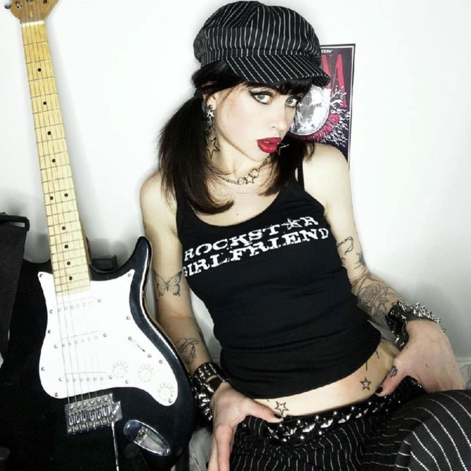 LADIES BLACK GOTHIC VOODOO DOLL PRINT LONG VEST TOP SUMMER DRESS GOTH PUNK EMO E - Foto 5