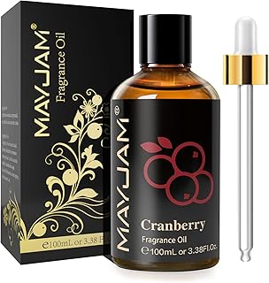 Sponsored Ad - MAYJAM 100ML/3.38FL.OZ Cranberry Fragrance Oils with Glass Dropper, Essential Oils for Diffusers for Home, ...