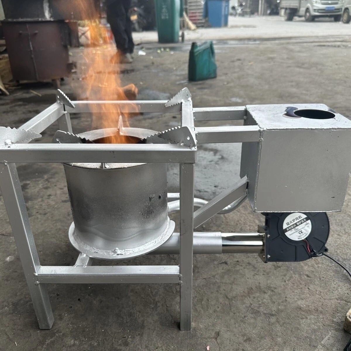 Quemador de horno de calefacción de aceite residual con soplador de 12 V para cocinar y calentar