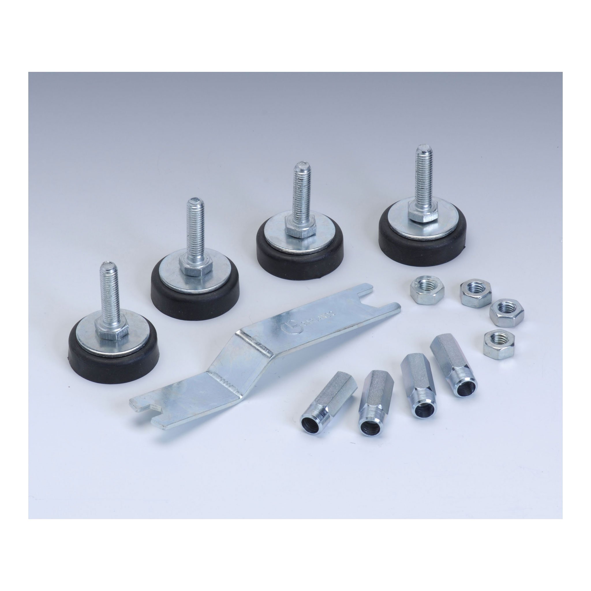 Serie 4 piedini regolabili per gambe in legno per calciobalilla con gettoniera, G-5000 e Familiare