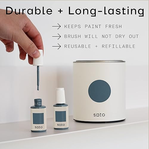 Miniatura 6 de soto Kit de retoque de pintura recargable vacía de 9 piezas para almacenamiento de pintura y retoques