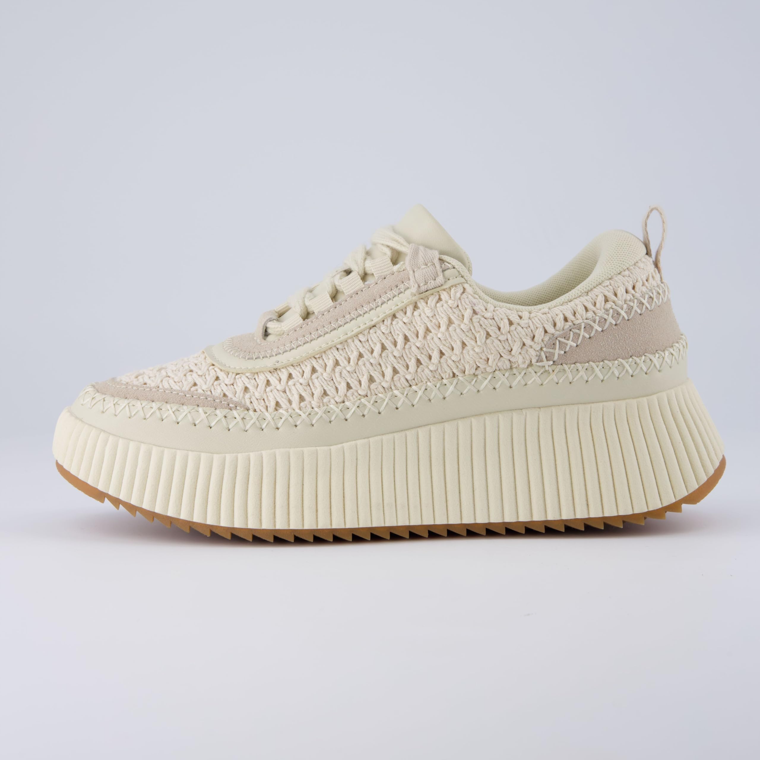 CUSHIONAIRE Zapatilla Deportiva con Plataforma Tejida con Cordones y Espuma cómoda para Mujer, Anchos Anchos Disponibles