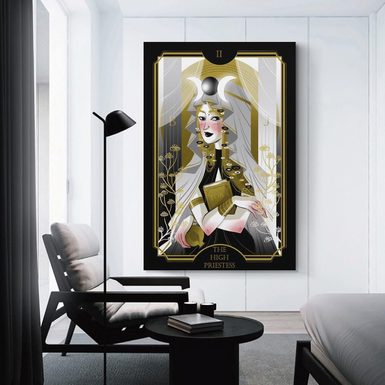 Junmoney The High Priestess Decorative Wall Artwork, 20x30inch(50x75cm), for Hallway, Lounge Or Guest Room, Decorative Present for New Homes