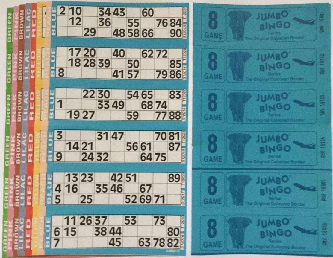 6000 8 PAGE GAMES JUMBO BINGO TICKETS 6 TO VIEW JUMBO BINGO BOOKS