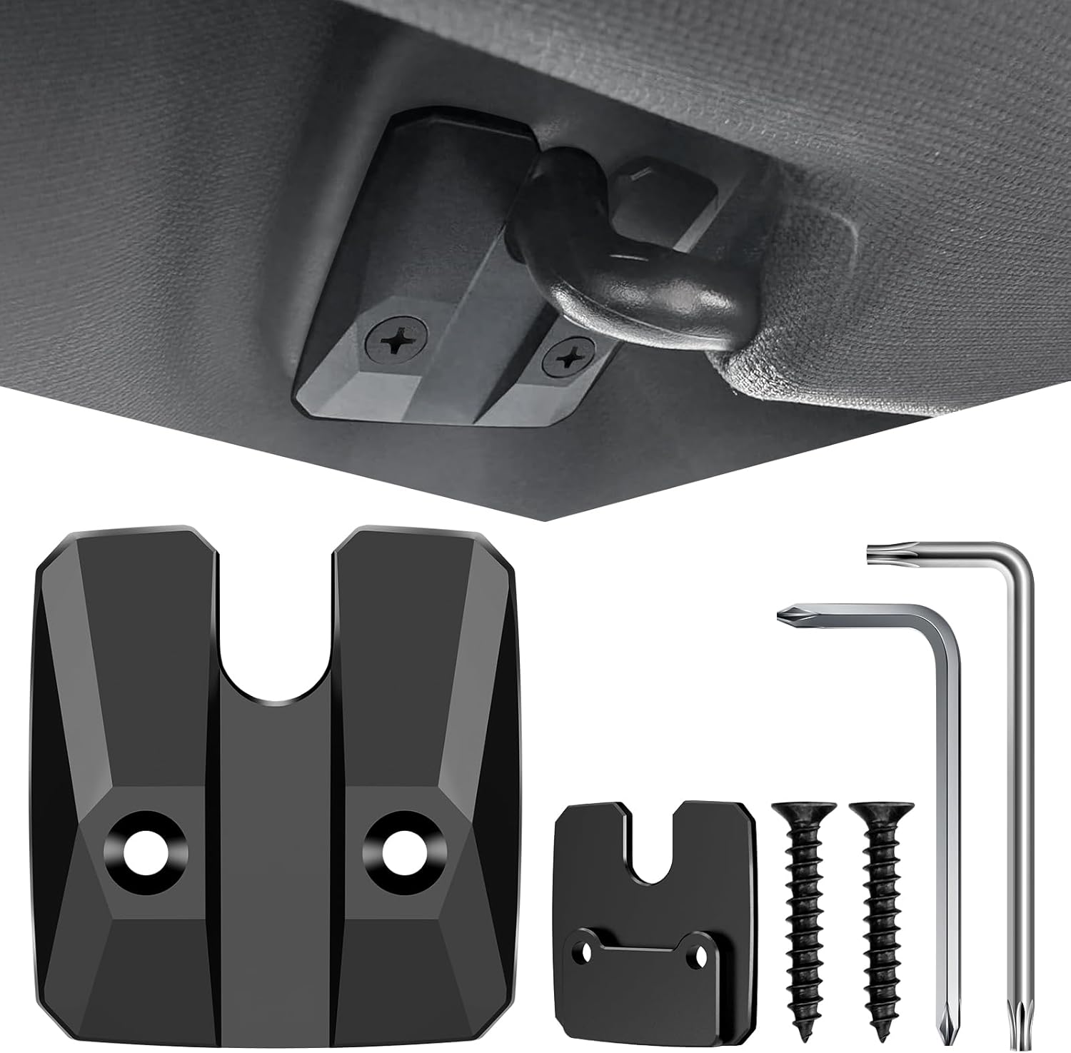 Sun Visor Repair Kit Fits for Dodge RAM 1500 Trucks 2019-2023, 1 Pack Aluminum Car Sun Visor Repair Kit, Car Sun Visor Fixer, Sun Visor Clip Replacement, Dodge Ram 1500 Accessories