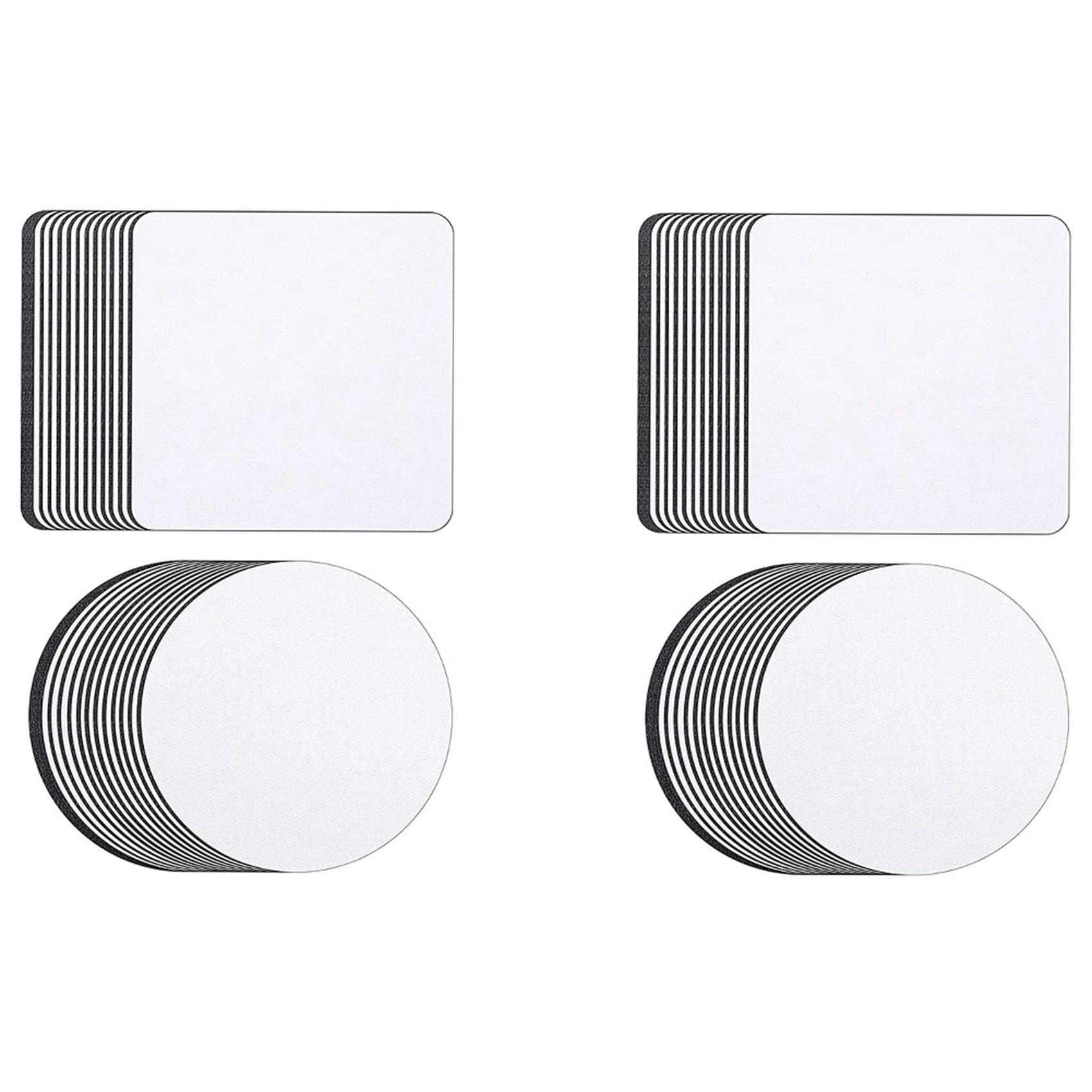 Hndhbfgrt 48Pcs of Sublimation Blank Coaster Blank Coaster Rubber Coaster for Sublimation Transfer Thermal Printing Picture Crafts