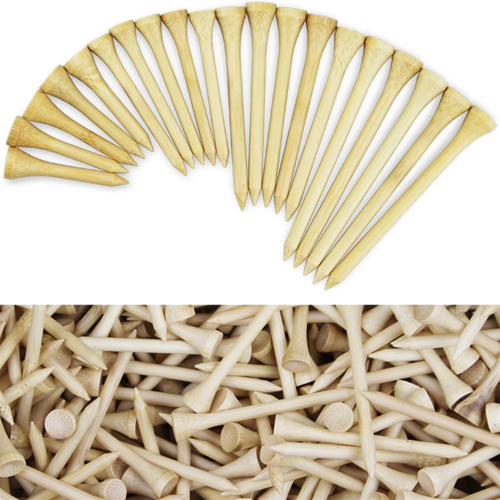 Golf Tee 100Pcs Golf Tees Holz Tees Länge Golf Ball Halter Holz Golf Tees FüR Einen Idealen Abschlag