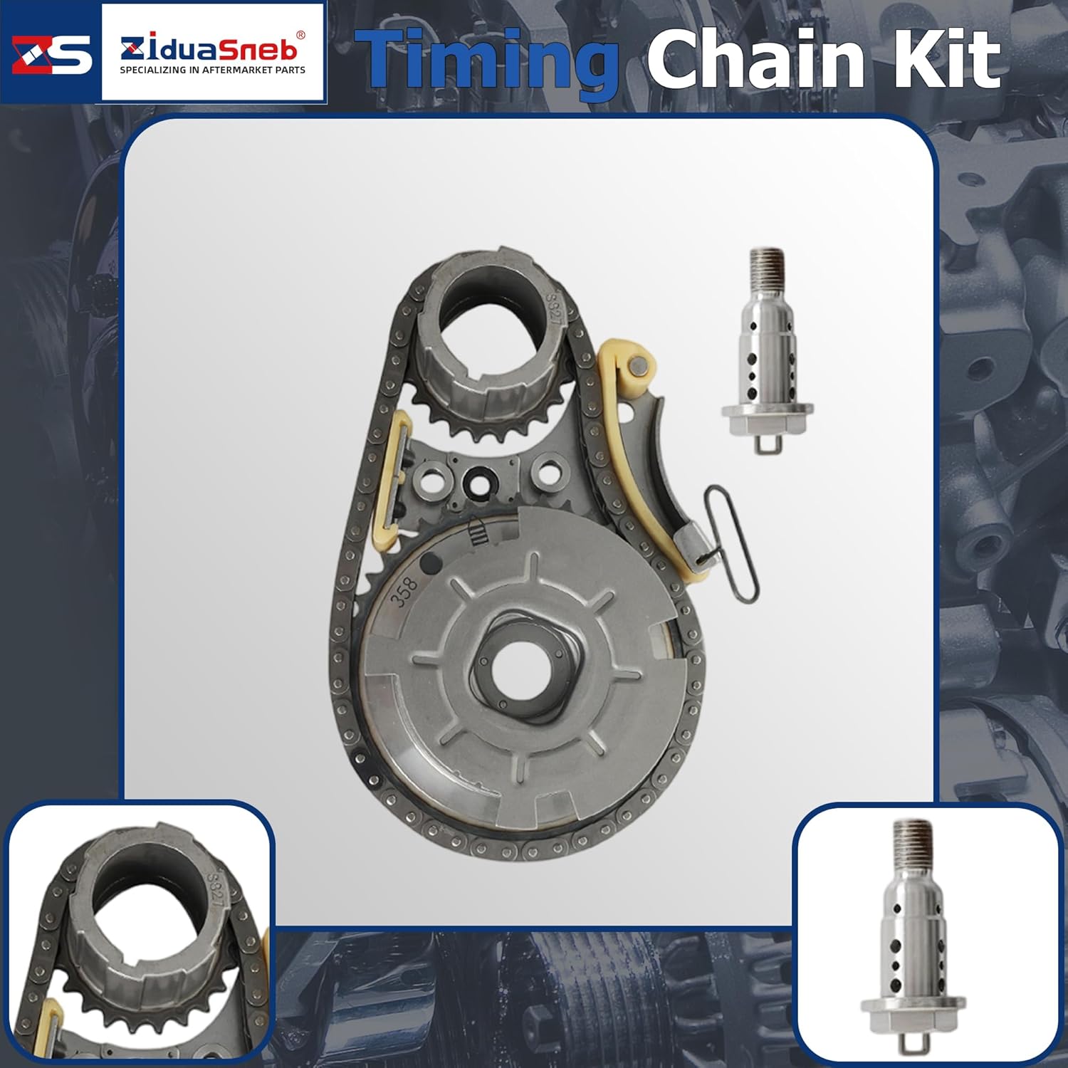 5.3 Engine Rebuild Overhaul Kit Timing Chain Kit & Head Gasket Bolt Set/Intake Exhaust Valve Fit For GM L83 Gen 5 Chevy Tahoe Suburban Silverado GMC Sierra 1500 Yukon 5.3L 2014-2020 HS26744PT 76291V