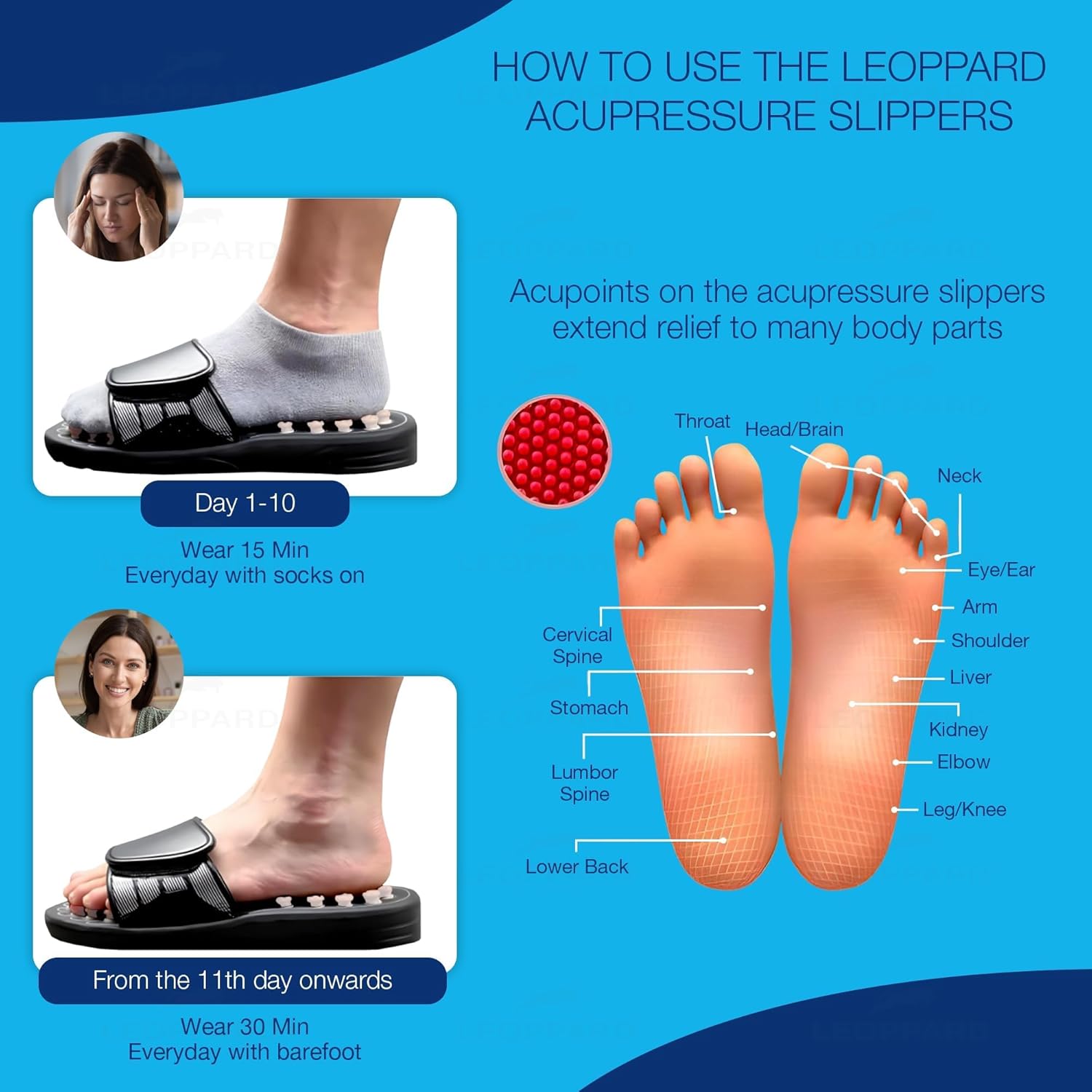 Leopard blood circulation acupressure slippers - acupressure slippers for women and male spring and magnetic therapy yoga panduka slippers massage for full body blood circulation for body Leopard blood circulation acupressure slippers - acupressure slippers for women and male spring and magnetic therapy yoga panduka slippers massage for full body blood circulation for body