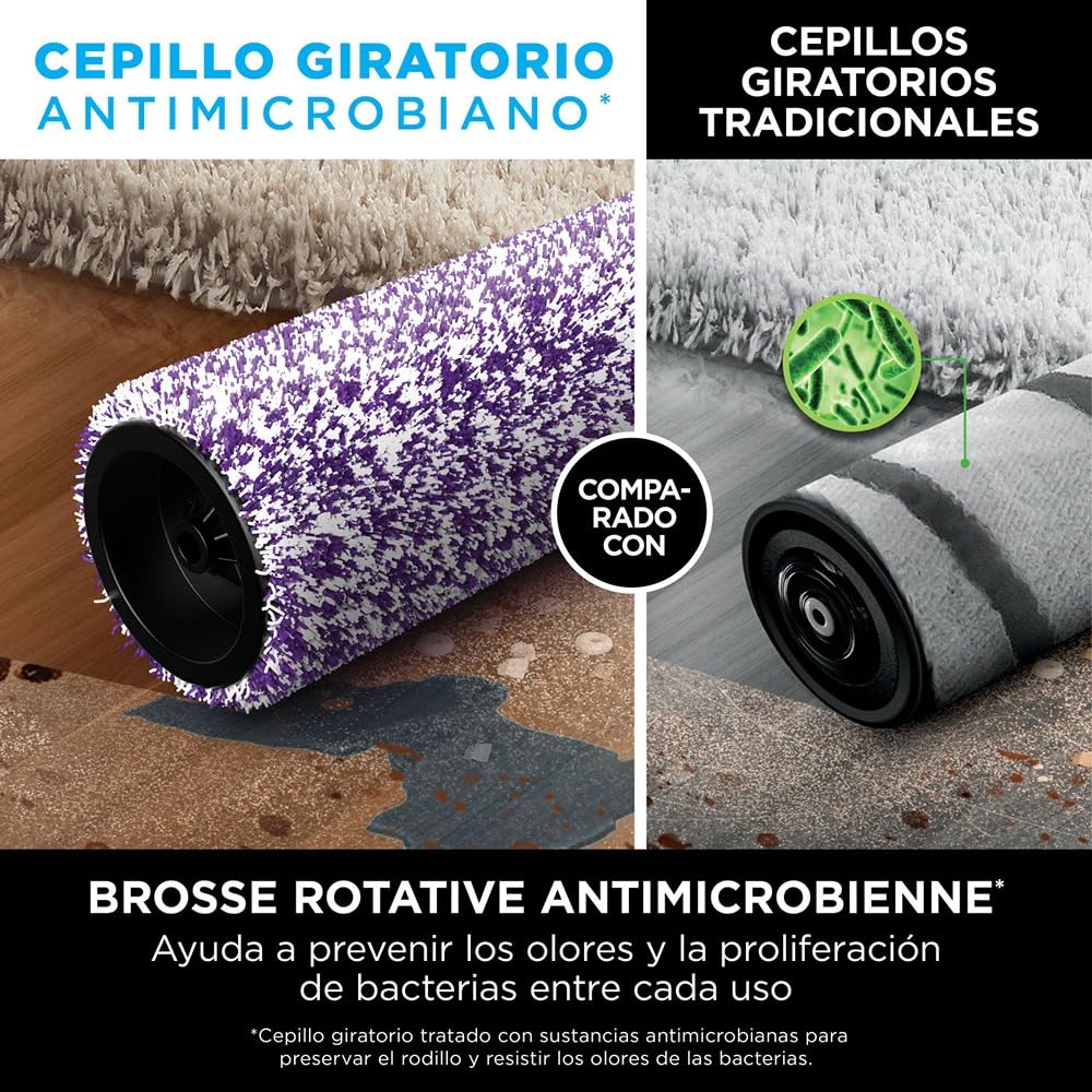 Shark HydroVac Aspiradora Mopa sin Cable para Limpieza en Seco y Húmedo - Aspira, Friega y se Autolimpia - Cepillo Antimicrobiano para Suelos Duros - Gris, WD210EU