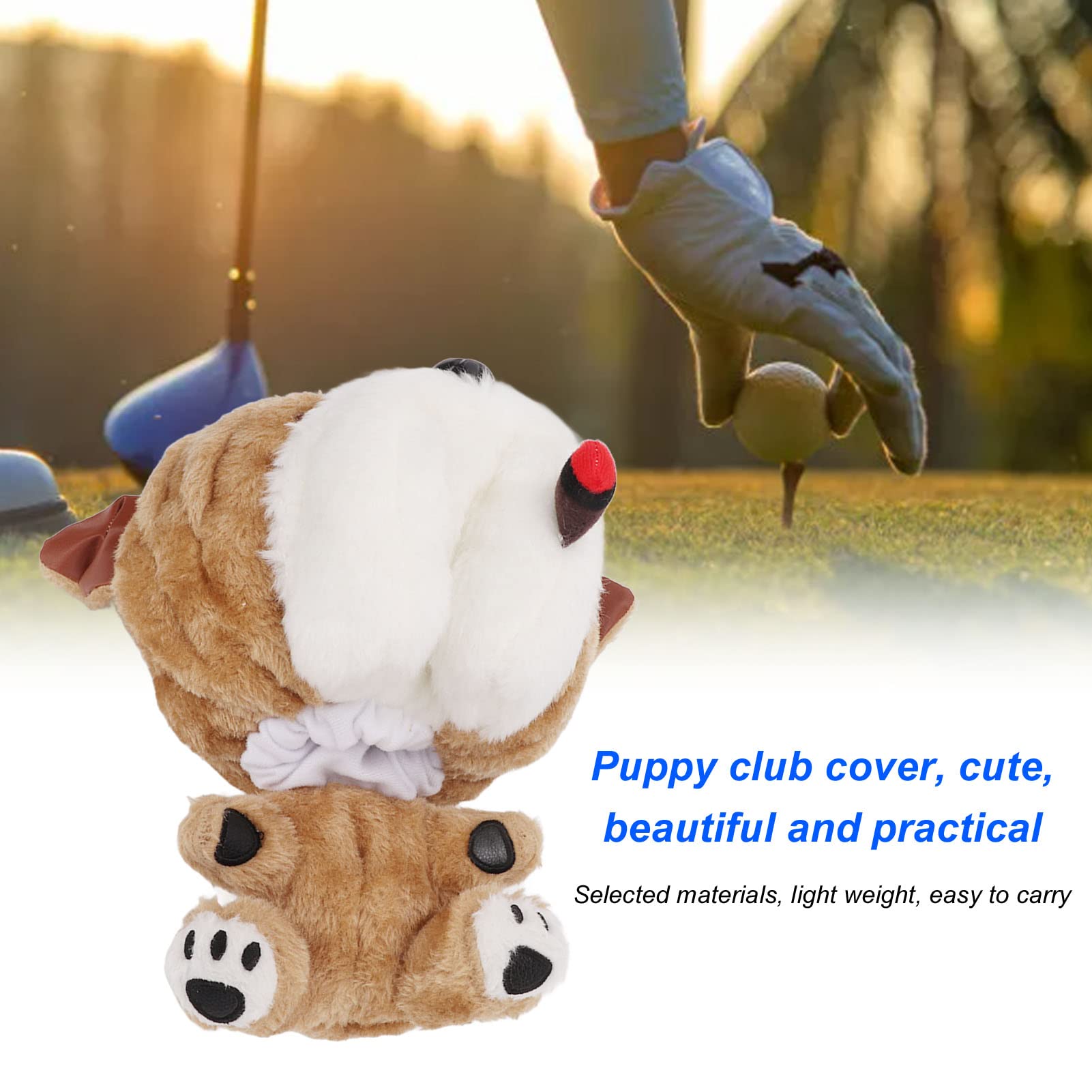 Housse De Driver Rembourrée – Protection En Peluche, Couvre Tête Et Manche Pour Golf