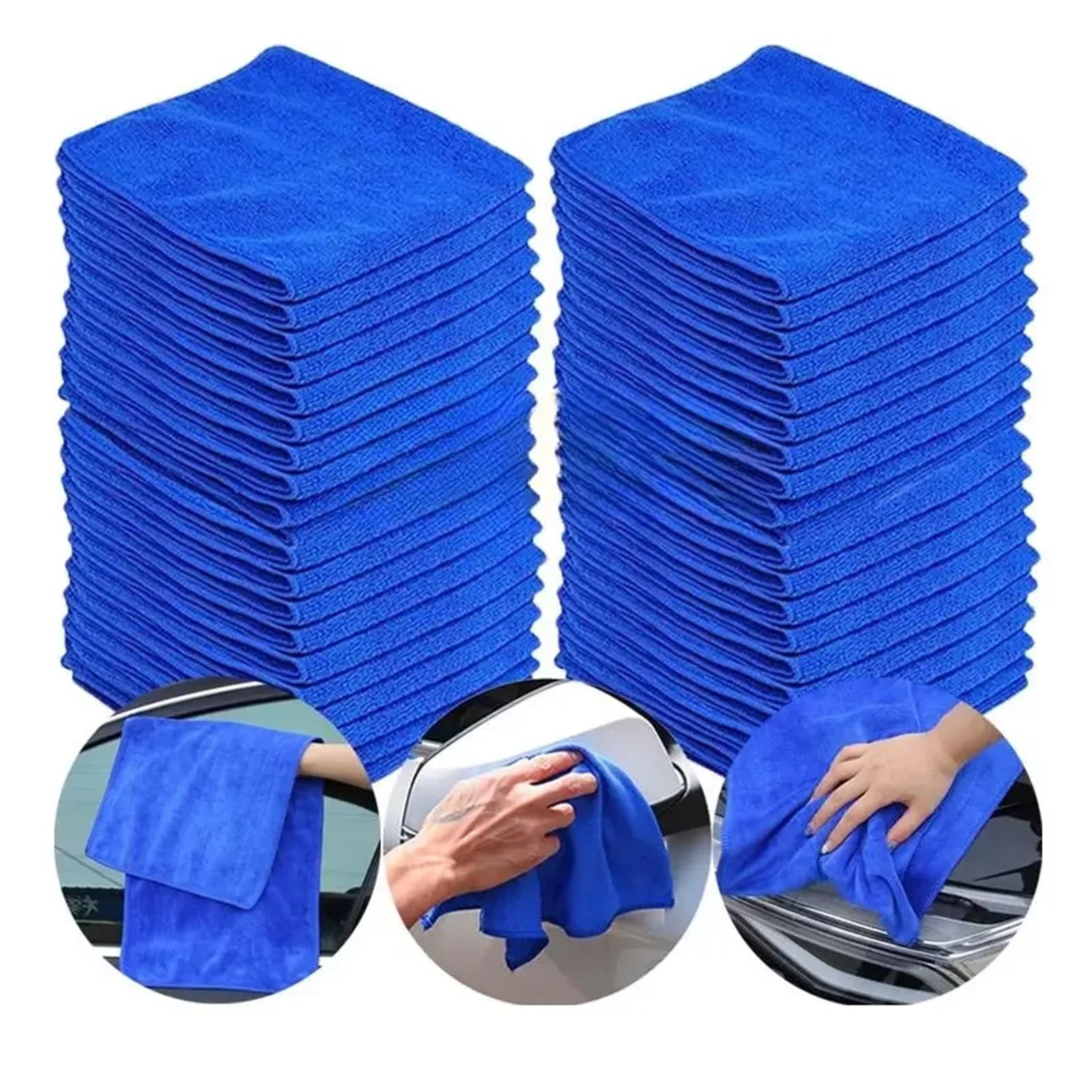 Microfiber Towels for Car Wash Household Cleaning - Absorbent Drying Cloths for Detailing Home Use 100PCS — view 3