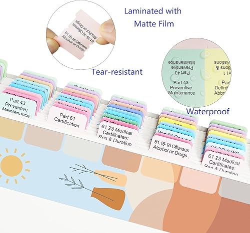 Miniatura 3 de Pestañas FAR AIM 2024 y 2023, compatibles con piloto privado (sin libro), las pestañas de objetivo lejano incluyen 64 pestañas y 16 pestañas en