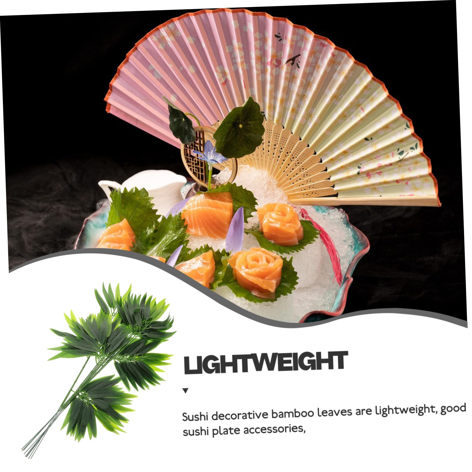 COLLBATH 20 Pcs Simulated Leaves Plates Food Tray Unique Sashimi Backdrop Decor Sushi Leaf Decors Artificial Leaves for Outdoor Artificial outside Leaves Leaf Plastic