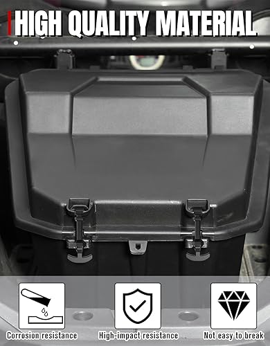 Miniatura 5 de Caja de carga de almacenamiento trasera, A & UTV PRO 69 QT impermeable, contenedor de herramientas trasero con pestillo de goma para Polaris RZR 900