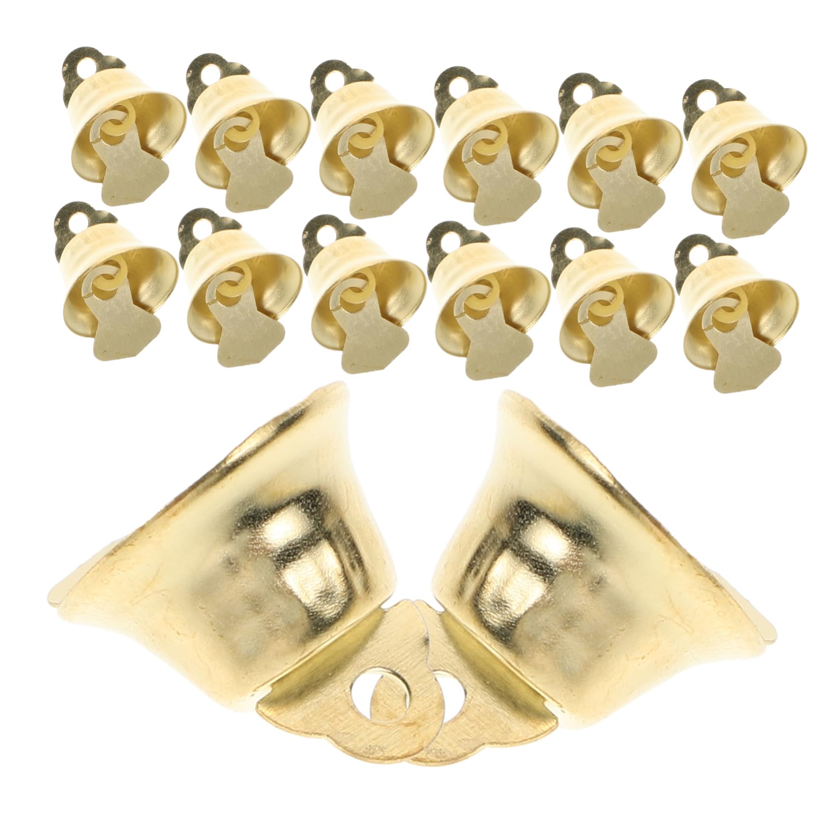 Hemobllo 120 Campanas Navideñas Doradas de Hierro Pequeñas para Colgar en Árbol de Navidad, Accesorios DIY para Manualidades y Adornos Festivos Familiares