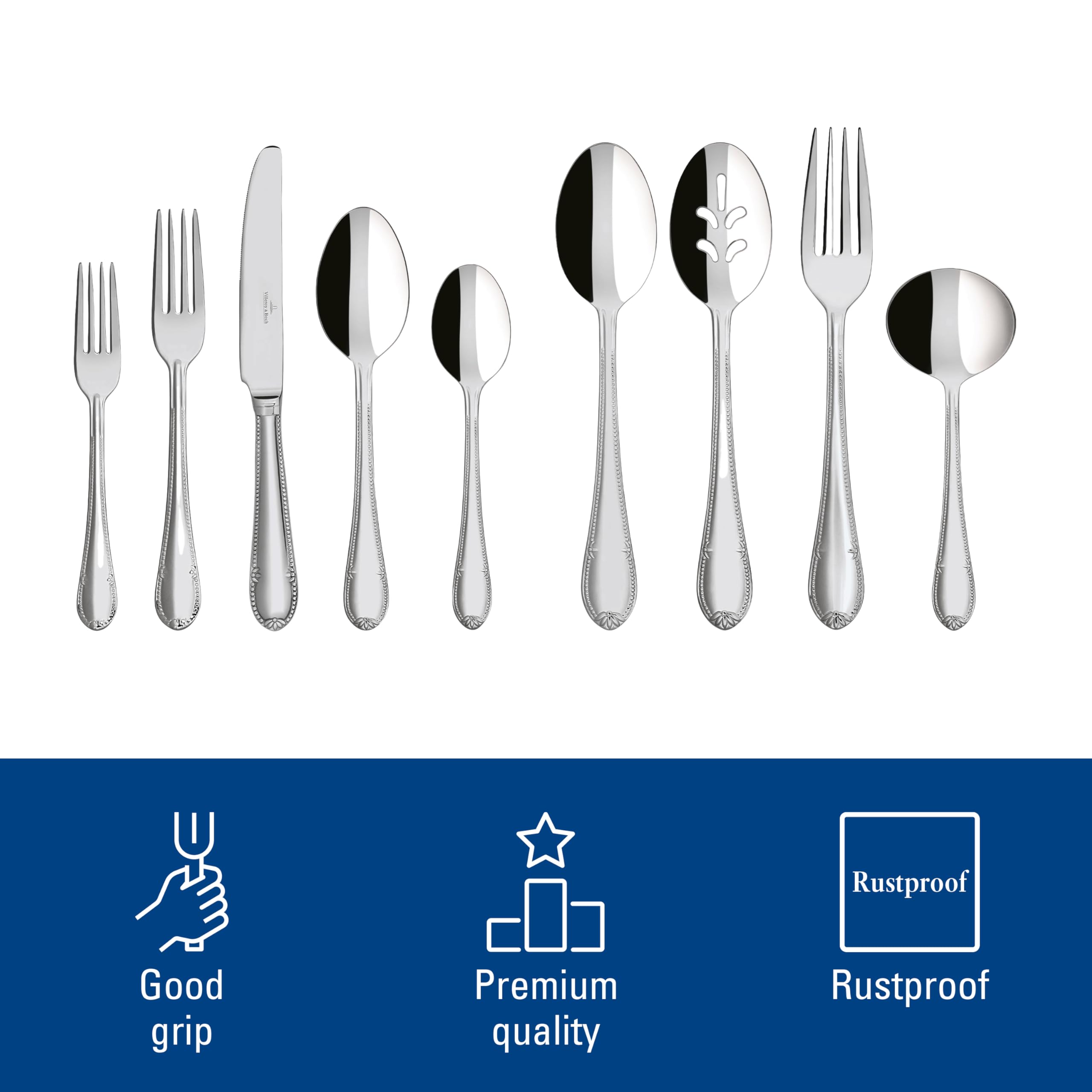 Amazon.com | Villeroy & Boch Mademoiselle 64 Piece Flatware Set