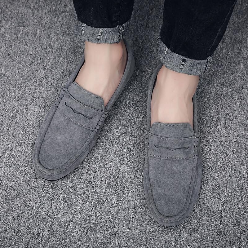 Men's Loafers Shoes Round Toe Suede Vamp Penny Loafer Shoe Comfortable Anti-Slip Lightweight Fashion Slip-on4