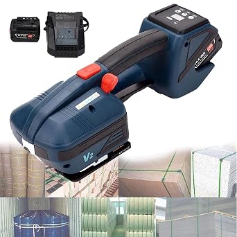 Automatic Strapping Tool Electric Strapping Machine Packaging Strapping Tensioner Baler with 4000mha Battery for PET/PP Strap Handheld Banding Tools1Battery