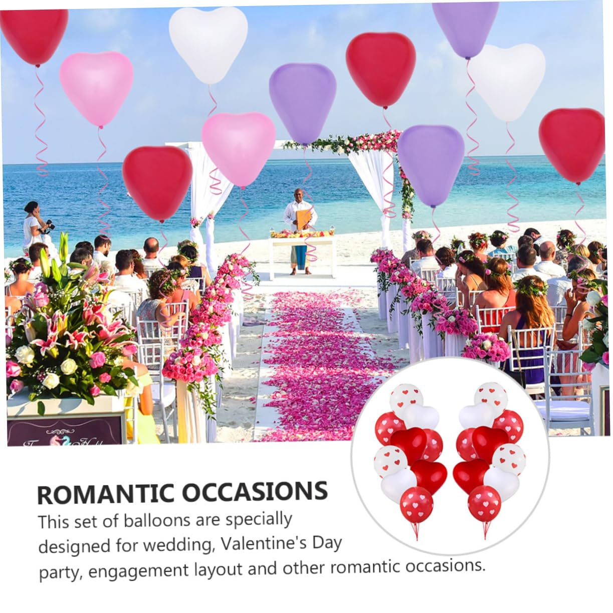Abaodam 3juegos Globos De Forma De Para Decoración De San Valentín Bodas y Rojo y Perfectos Para Recuerdos