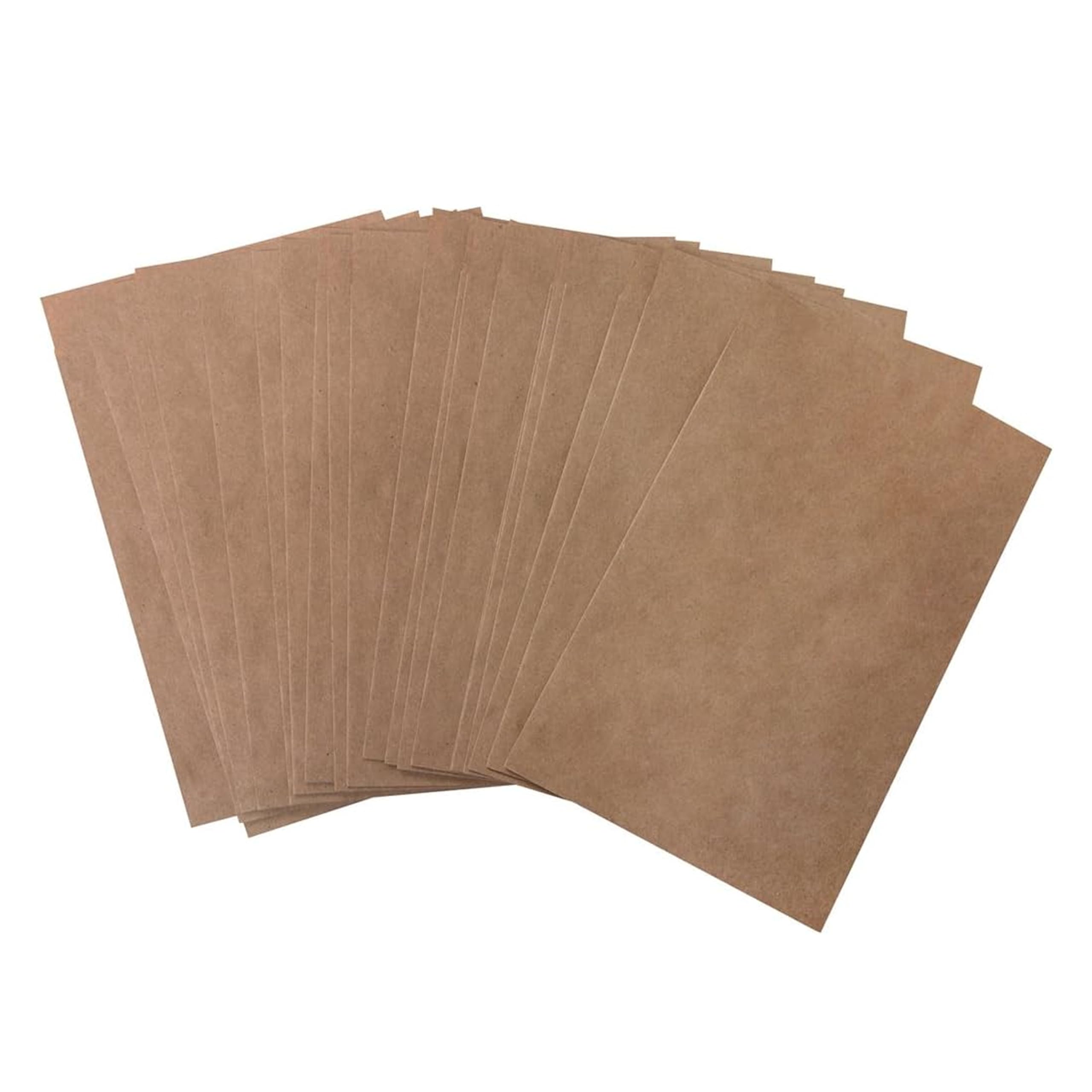 100 sacchetti di carta marrone, buste di carta kraft per regali sacchetti di carta (400 pezzi, 8 x 15 cm
