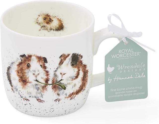 Portmeirion Home & Gifts MMMV5629-XSM Wrendale Lettuce be Friends Mug, 310 Ounces, Multi-Color
