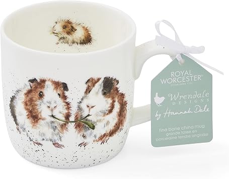 Portmeirion Home & Gifts Wrendale Lettuce be Friends Mug, Multi-Color