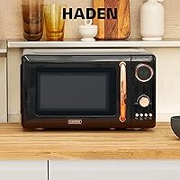 Vista 6 de Haden Horno microondas de 700 vatios y 0.7 pies cúbicos con controles digitales, descongelación e inicio instantáneo para encimera