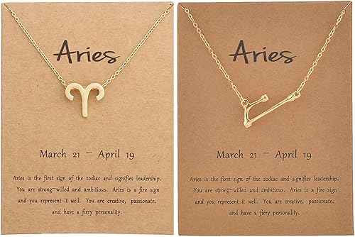 2 collares del zodiaco para mujer, collar de 12 constelaciones, signo del zodiaco, horóscopo, joyería del zodiaco, regalo