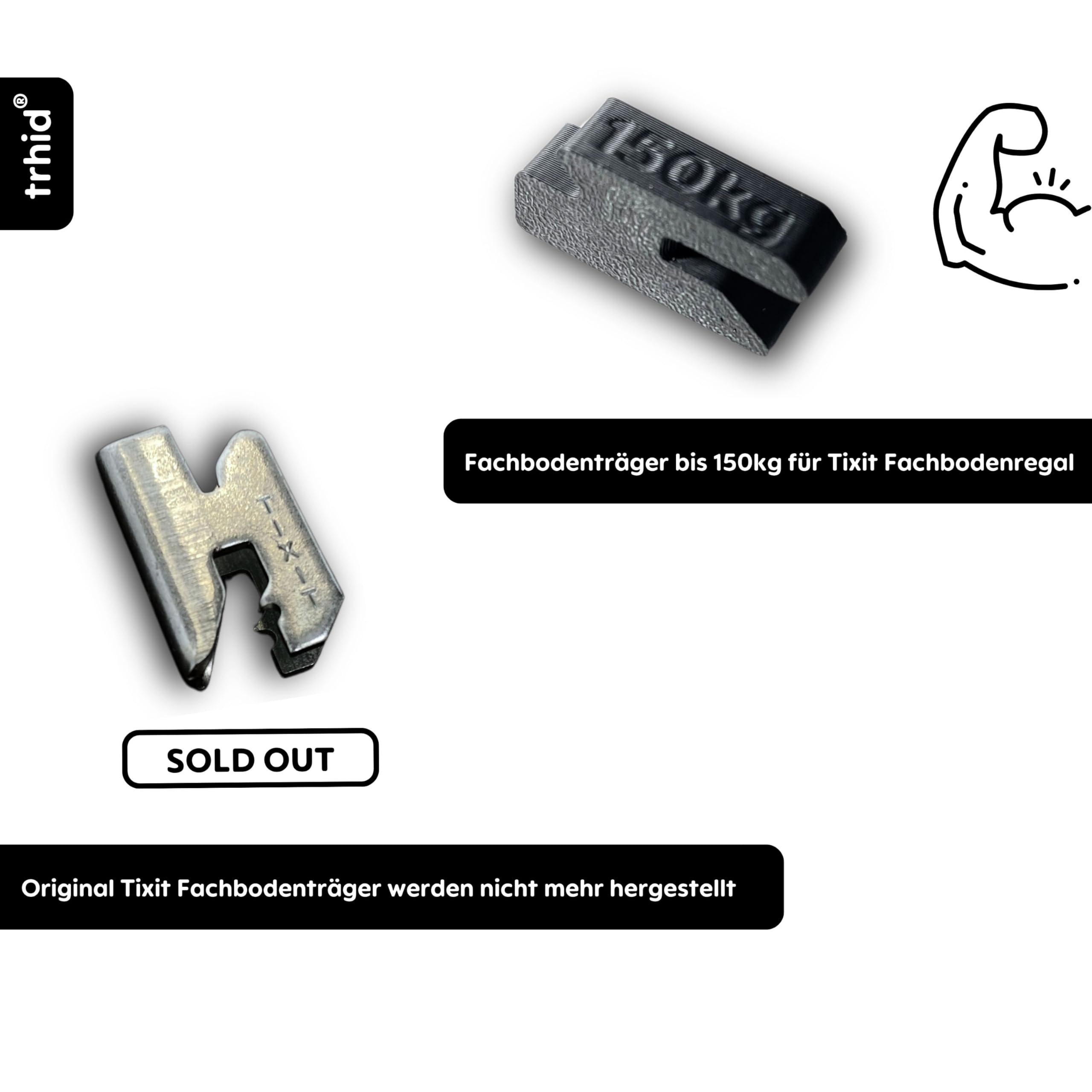 Fachbodenträger/Bodenträger für Tixit Fachbodenregal Ersatzteil Regalboden Set 40 Stück